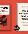 Piano's Golden Era book cover beside the headline The music everyone knows, finally within your reach