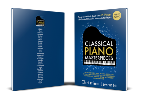 Classical Piano Masterpieces. Piano Sheet Music Book with 65 Pieces of Classical Music for Intermediate Players