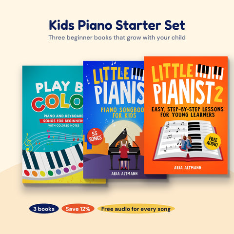 Kids Piano Starter Set — 3 Beginner Books