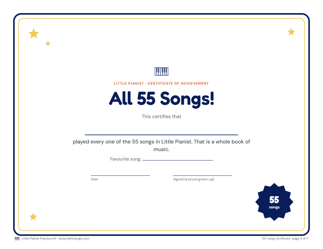 All 55 Songs certificate